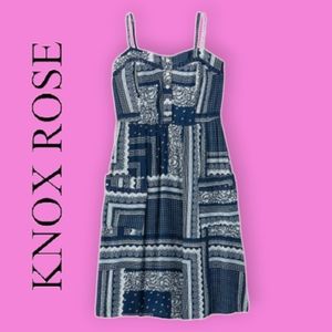 NWT Women's Knox Rose Navy Paisley Dress w/Pockets Size: XS